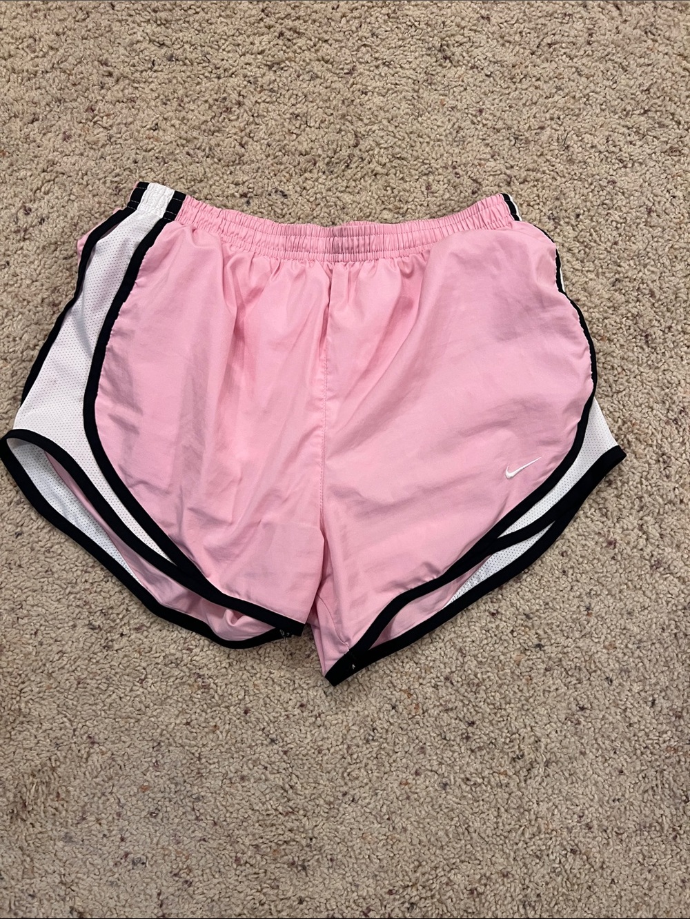 Nike Women’s Pink Athletic Running Shorts with Black Trim